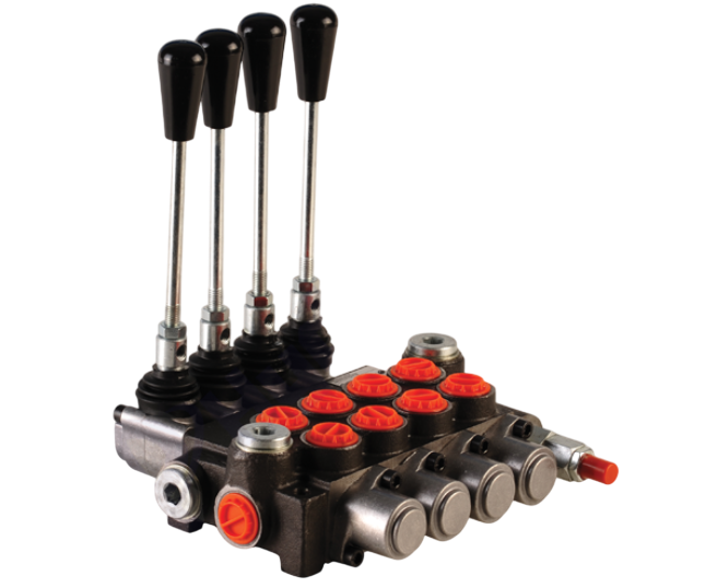 شیر کنترل هیدرولیک دستی چهار دسته ۸۰ لیتر سایز 1/2 |هیدورپک | بلفارستانی