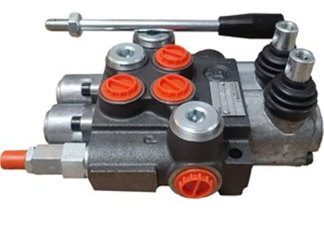 شیر کنترل هیدرولیک دستی دو دسته 80 لیتر سه سوراخ