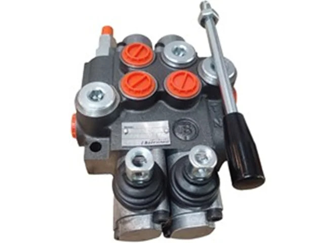 شیر کنترل هیدرولیک دستی دو دسته 80 لیتر سه سوراخ