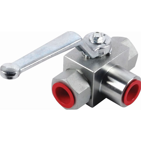 شیر هیدرولیک دستی ربع گرد سه راه