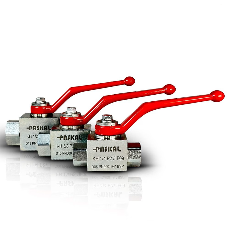 شیر هیدرولیک دستی ربع گرد دو راه